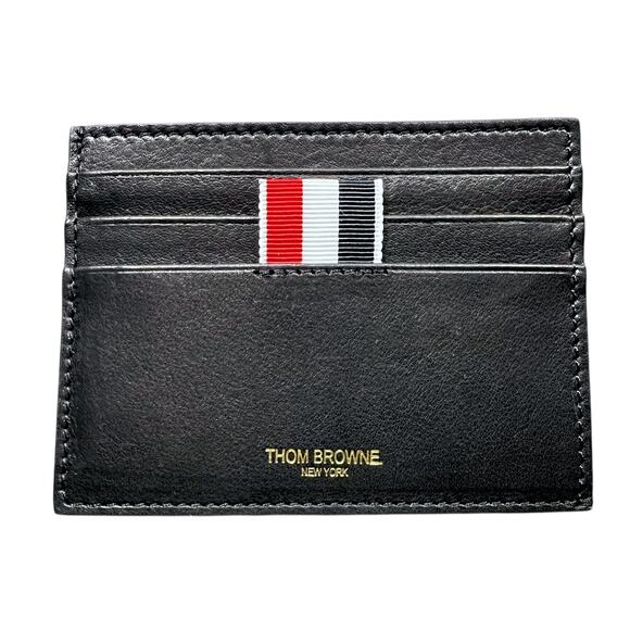 Thom Browne New York Navy Blue Leather Card Case - $340 Retail - Picture 1 of 5